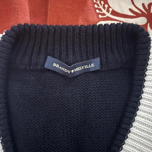 Brandy Melville Leigh Sweater V-Neck - Image 3