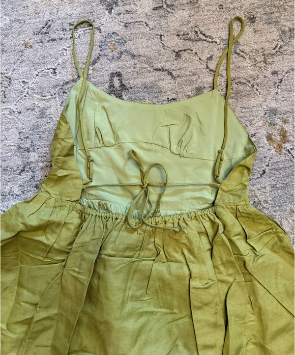 Sky to Moon Green Mini Dress - Image 5