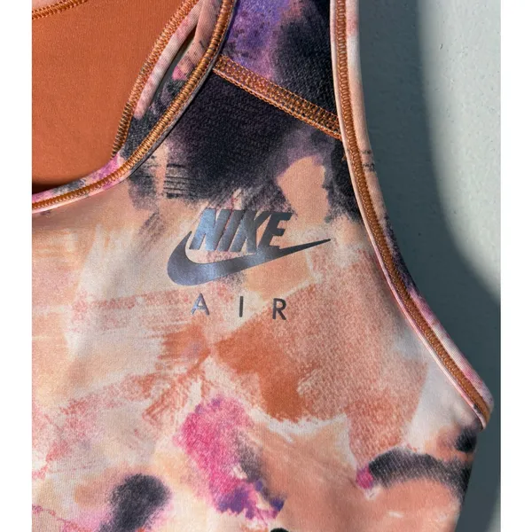 Nike Air Dri Fit Sports Bra‎ Multi Color Abstract Print Racerback Medium - Image 3