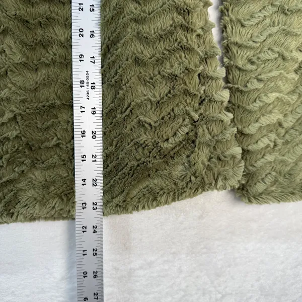 Patagonia Pelage Faux Fur Jacket‎ Cozy Warm Olive Green Coat Womens Size S - Image 3