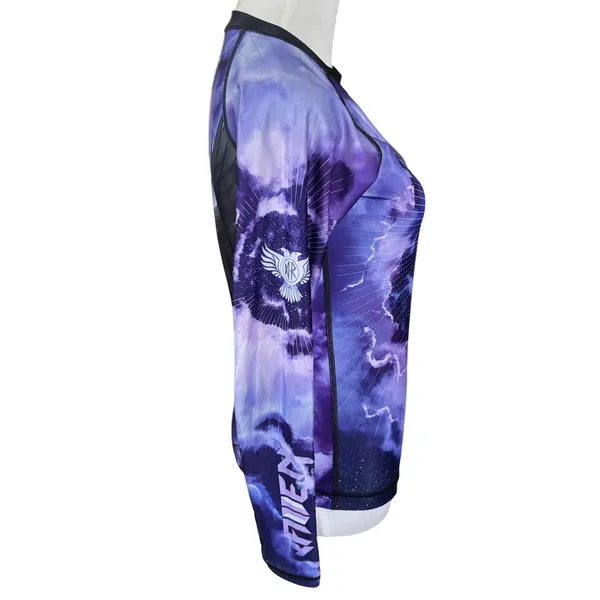 Raven Fightwear The Pegasus Dusk Purple Rashguard Size Small BJJ MMA Grappling - Image 3