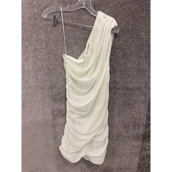 Abercrombie & Fitch Mini Dress Women MT Mint Green One Shoulder Ruched‎ Draped - Image 5