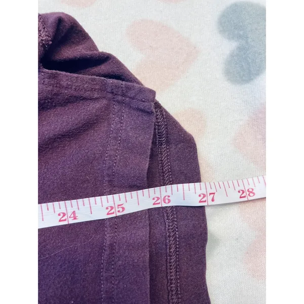 PINK Victoria's Secret Long Sleeve T-Shirt Women XS Plum Pocket Graphic Tee‎ - Image 6