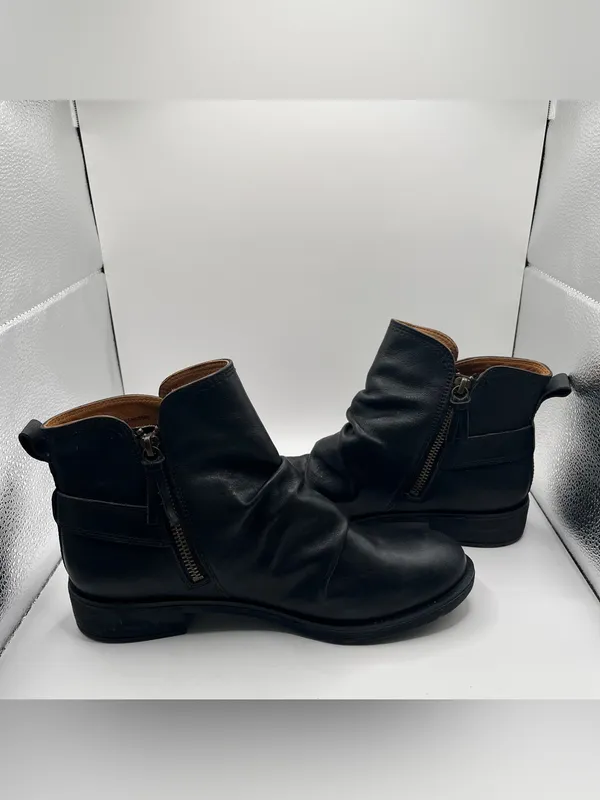 Sofft Beckie II Leather Slouched Bootie black size 8 EUC ankle boots women’s - Image 8