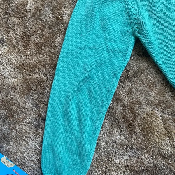 Bermuda Crest Cardigan Sweater Vintage 90s Women’s M Green Preppy Cruise Wear - Image 7