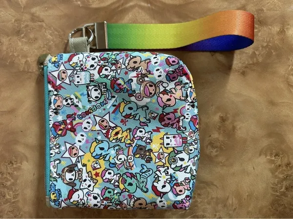 Tokidoki Character Collage Wristlet Pouch Unicorno Cactus Friends Moofia Kawaii - Image 3