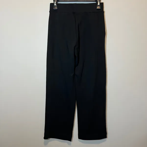 AYR The Supercool Black Wide Leg Crop Pants Pima Cotton Modal Small - Image 4