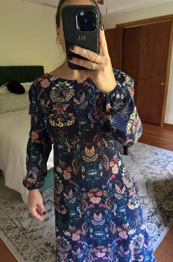 Lulus Midi Long Sleeve Dress - Image 3