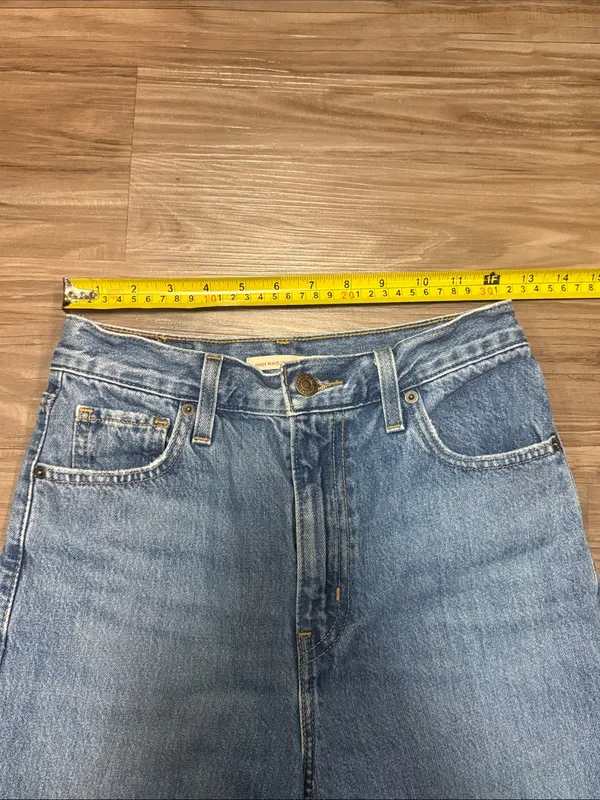 Levi’s High Waisted Straight Jeans 25 Fits 26x29 Distressed Blue $104 - Image 8