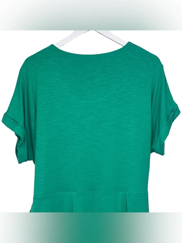 Chaps NWT Crewneck Knit Dress Green Short Sleeve Size XXL Womens - Image 10