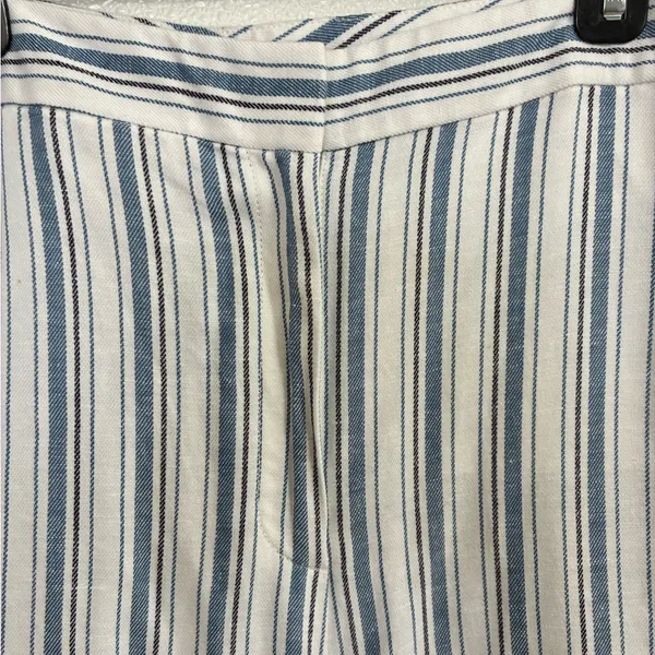 LOFT Striped Blue and White Wide Leg Woman’s Pants NWOT Size 16 - Image 4