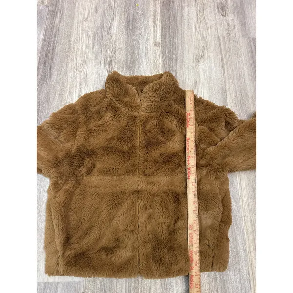 Patagonia Womens Lunar Frost Jacket Brown High Pile Fleece Full Zip Size Small - Image 7