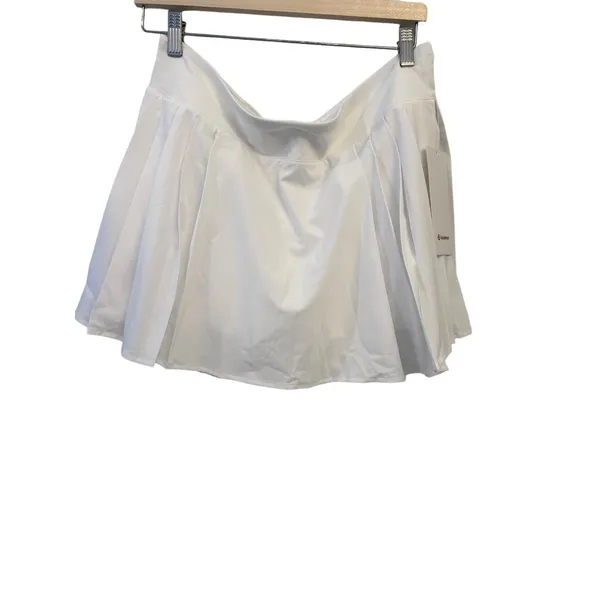 Lululemon Side-pleat HR Tennis Skirt Size 12 WHITE NWT - Image 3
