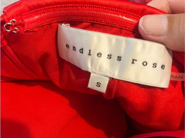 Endless rose Red Strapless Satin Dress - Classic Evening Look - Image 9