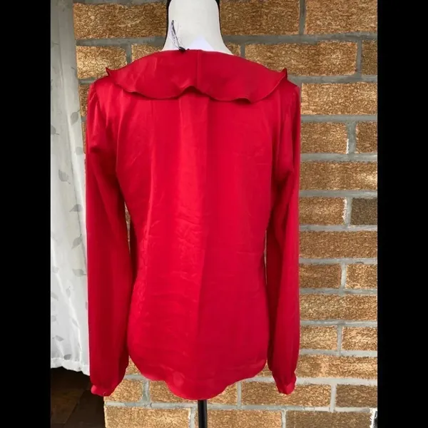 L'Academie The Ruffle Boho Blouse Cabernet small - Image 7