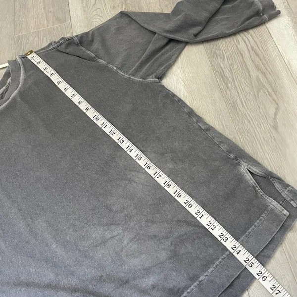 Free People Tshirt crewneck long sleeve oversized womens Gray (small) athleisure - Image 6
