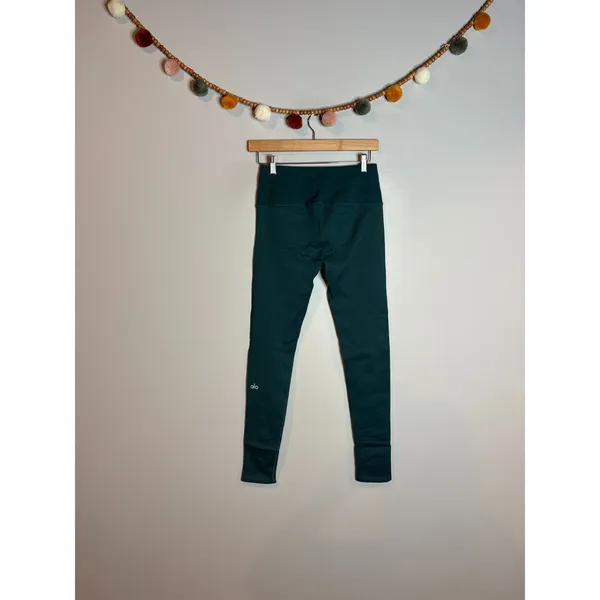 ALO Yoga Seamless Ribbed Mindful Movement Legging Midnight Green - Image 3