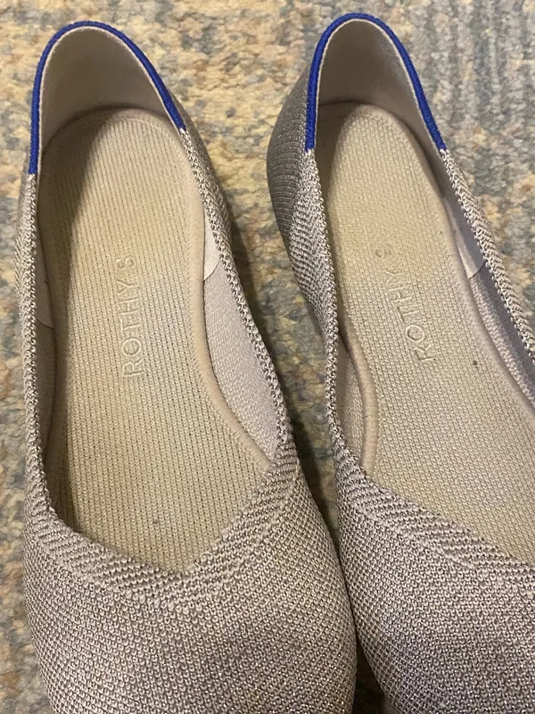 Rothy's Women's Rounded Grey Silver Glitter Flats - Image 6