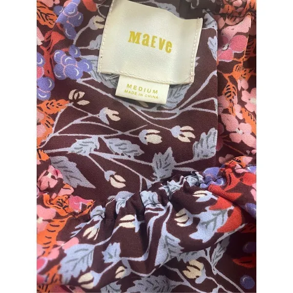 ‎Maeve Anthropologie Vallita Floral Blouse sz medium - Image 5