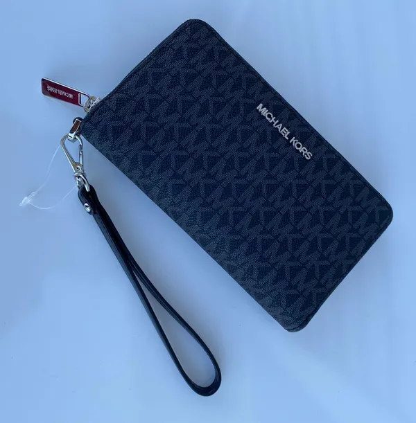 Michael Kors JST LG Flat MF Phone Wallet/Wristlet - Black - Image 3