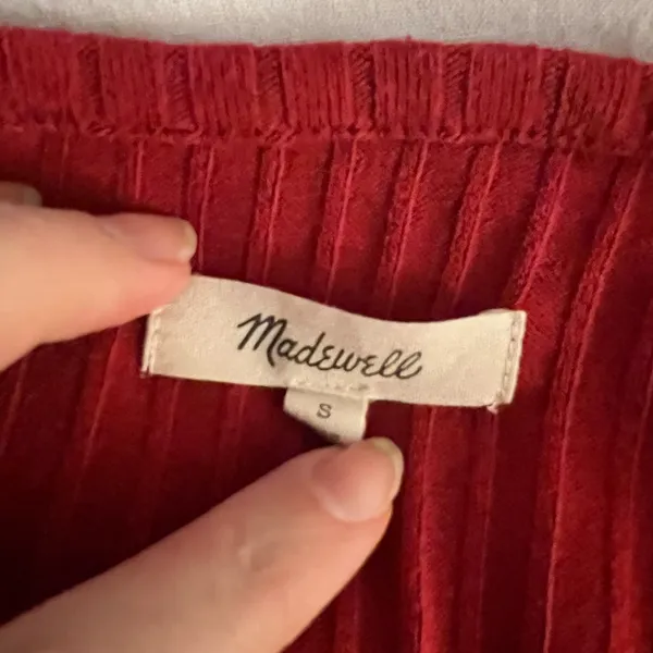 Madewell Cherry Ribbed Knit Top - Image 3