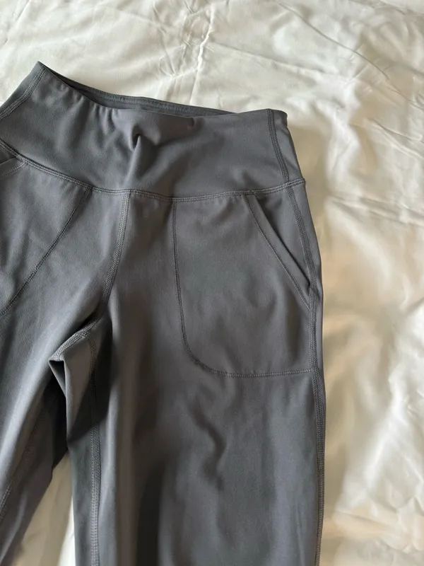 Grey High Rise Yoga Waist Joggers - Image 4