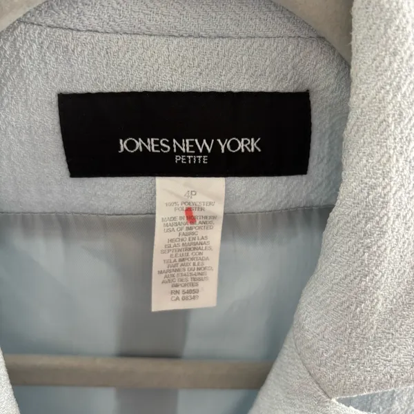 Jones New York Powder Blue Knit Tailored Blazer - Image 3