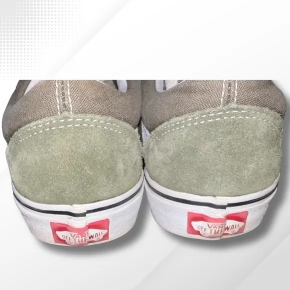 Vans Old Skool Olive Green Suede Canvas Shoes Mens 7 Womens 8.5 Skate - Image 4