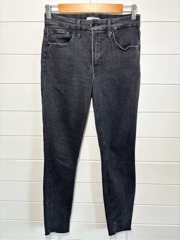 Good American Black Skinny High-Rise Jeans Size 6/28 - Image 2