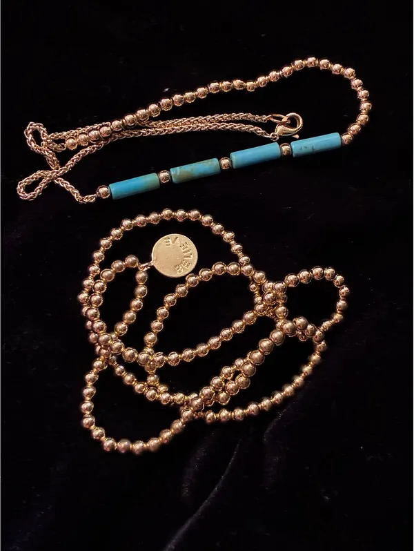 Boho Layered Gold Beaded Necklace Set - Image 3