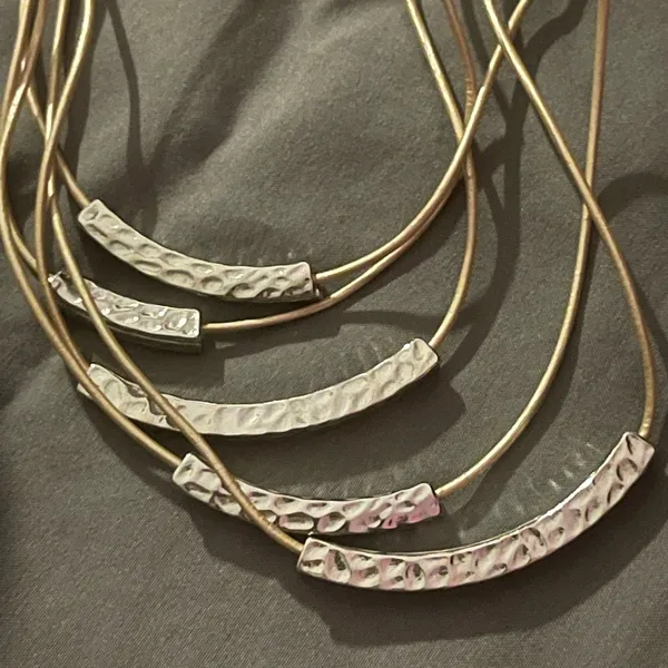 Lia Sophia Gold and Silver Layered Necklace - Image 3