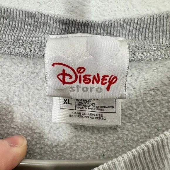 Vintage Disney‎ Store Grumpy Dwarf Sweatshirt Women's XL Gray Graphic Crewneck - Image 3