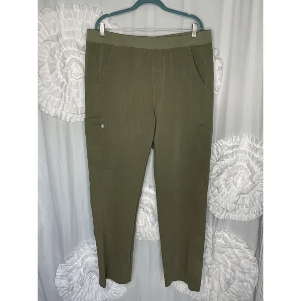 Figs Scrub Pants Men's 2XL Green Axim Cargo Elastic Waist Technical Medical - Image 2