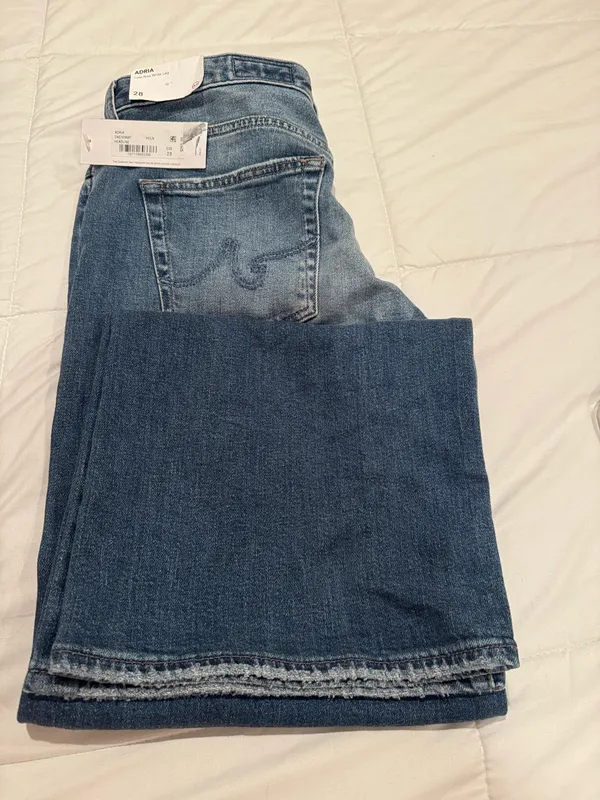 NWT AG Adria jeans size 28 low rise wide leg - Image 5
