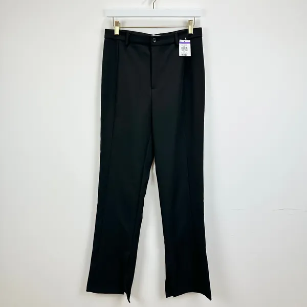 Walter Baker Atlas Wide Leg Pants Black Trouser Minimalist Office Slit Small NWT - Image 5