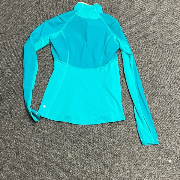Lululemon athletica womens 1/4 quarter zip pullover popover jacket size 6 Teal - Image 5