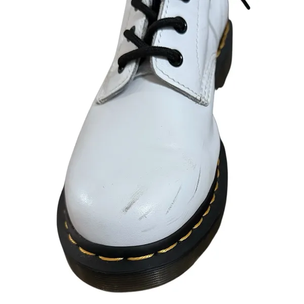 Dr Martens The Original 1460 Boots Womens Size 8 White‎ 8 Hole Shoes - Image 7
