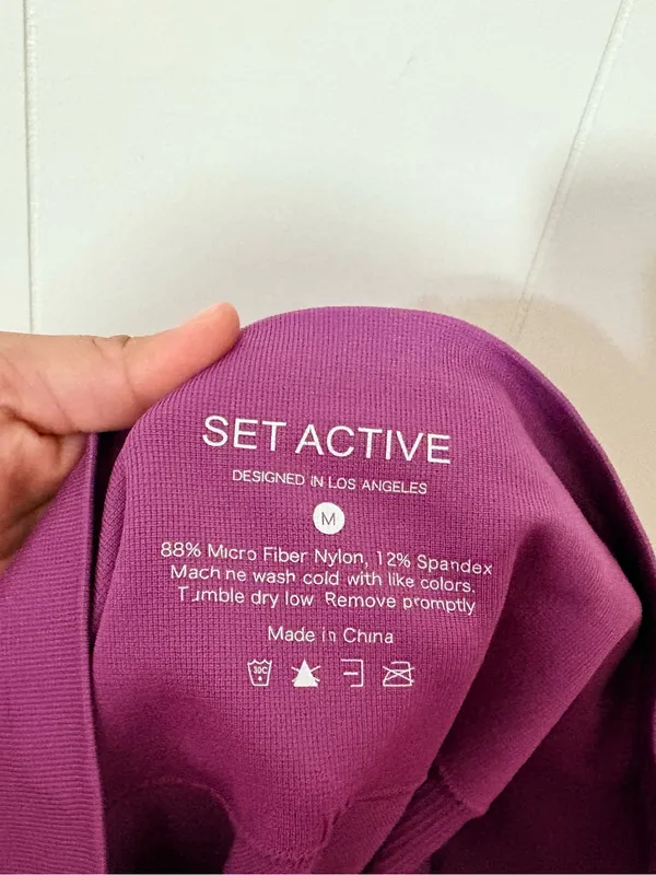 SET ACTIVE Sculptflex High Rise Leggings Purple Size M - Image 8