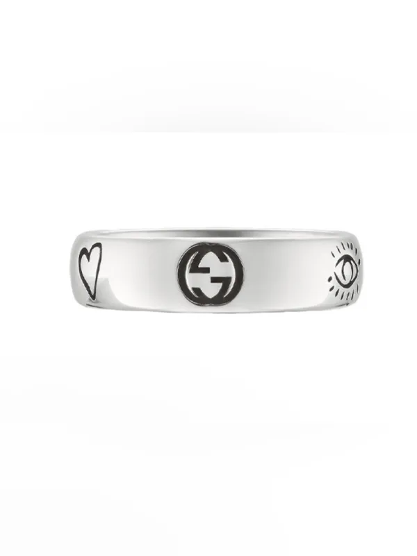 Gucci Blind for Love Ring Silver Ag 925 455247 - Image 2