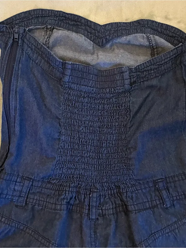 Highway Jeans Women’s Brand Strapless Denim Romper Shorts in Deep Blue Size Small - Image 6