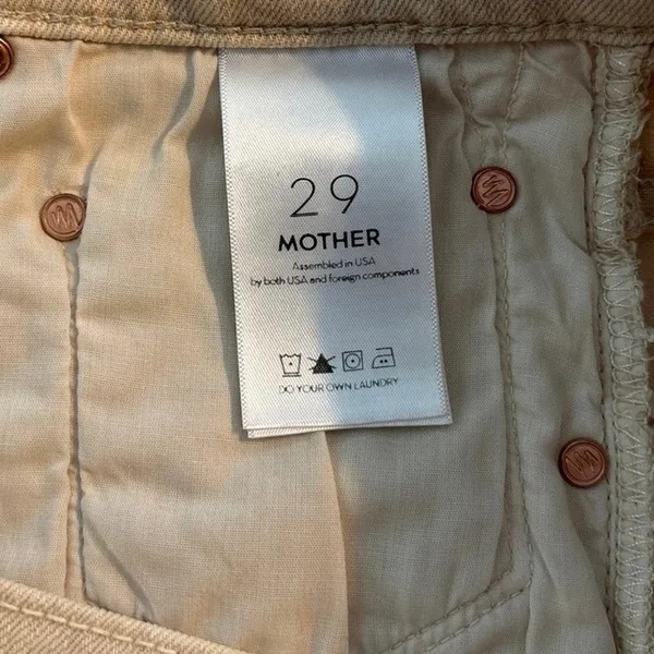 Mother Superior 29 The Scrapper Cuff Ankle Fray Jeans Devil May Care Wash FLAW - Image 4