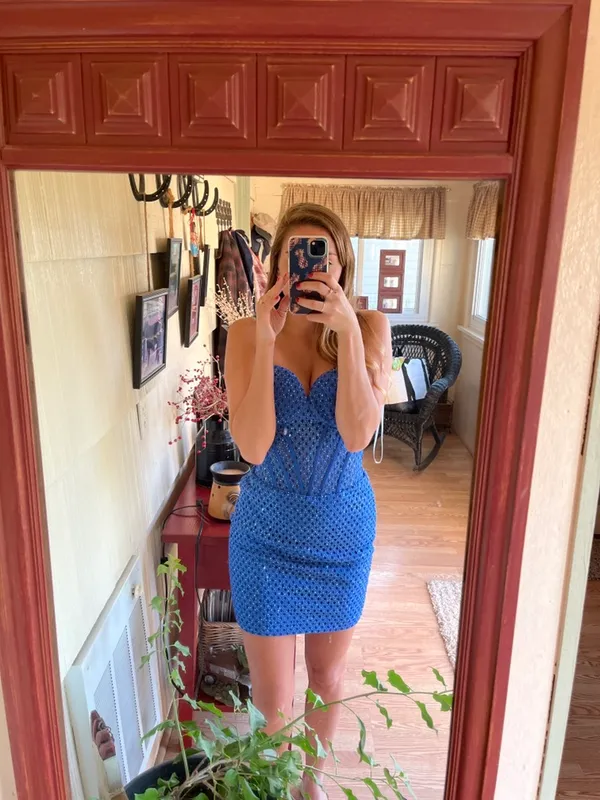 Vienna Prom Blue Homecoming Dress - Image 3