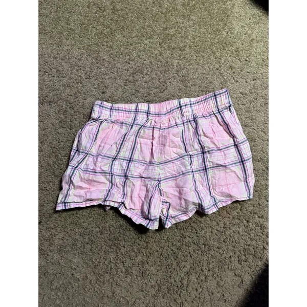 Joyspun Womens Pink Plaid Pajama Shorts Elastic‎ Waist Sleepwear XS 0-2 - Image 6
