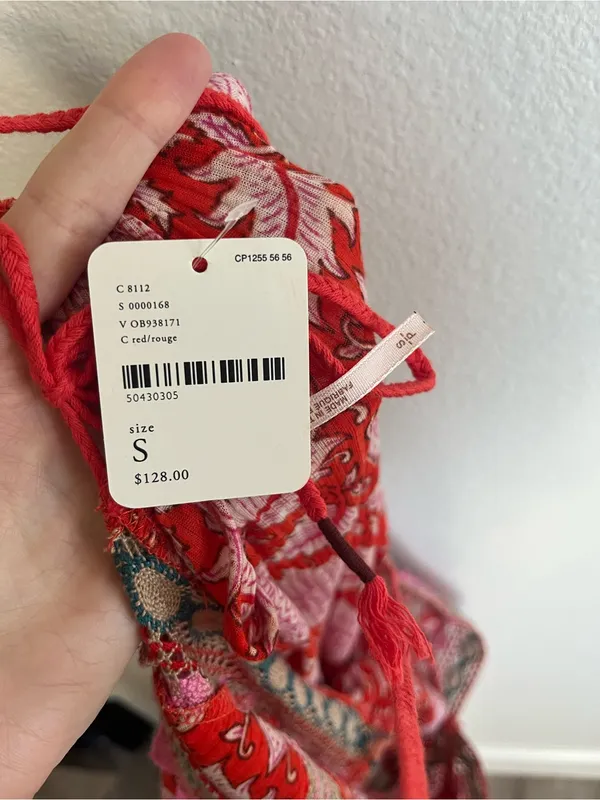 Free People Red Moon Child Maxi Top Tunic S - Image 6