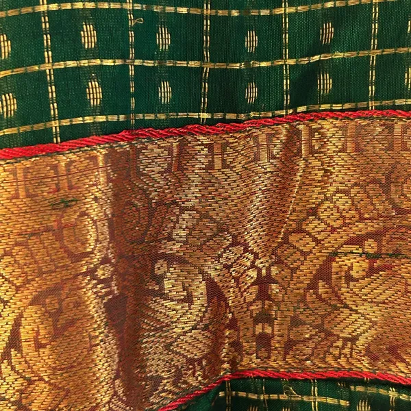 Indian Dress Partywear Green Gold Size S - Image 6