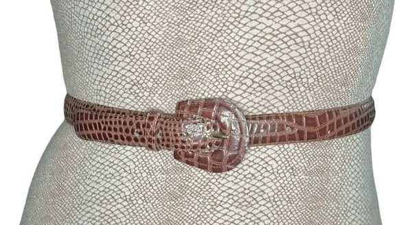 Vintage 80’s Dame Brown Leather Belt - Image 4