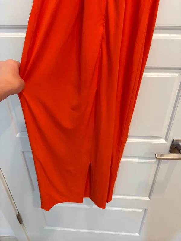 Selfie Leslie Dress Midi Orange - Image 5