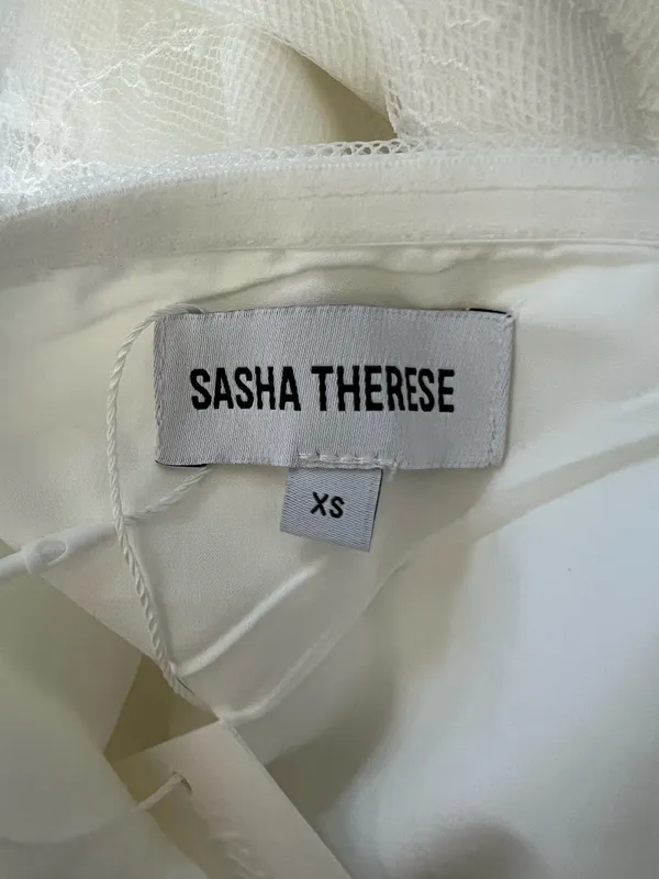 NWT Sasha Therese Fleur Mini Dress White Size XS - Image 5
