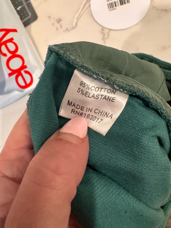 NWT Princess Polly Dark Green Nadia Corduroy Pants Flare Leg High Waist Rise 6 - Image 5