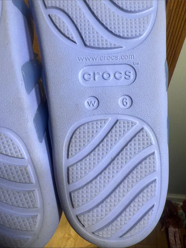 CROCS Periwinkle Blue Multi-Strap Slide Sandals - Image 5